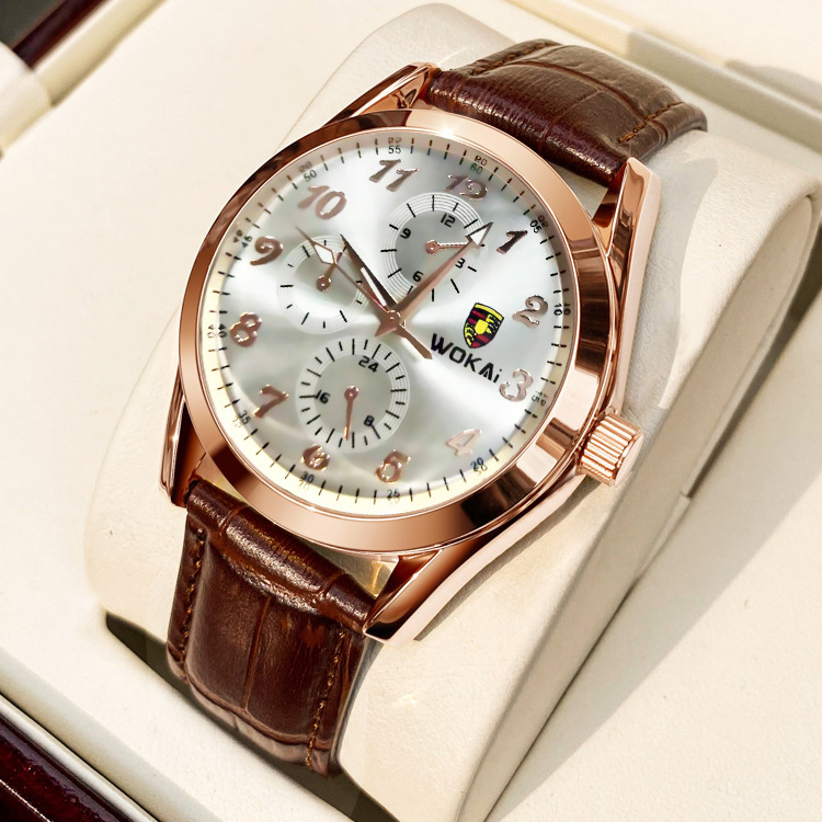 Đồng Hồ wokai Dây Da Thời Trang Lịch Lãm Cho Nam