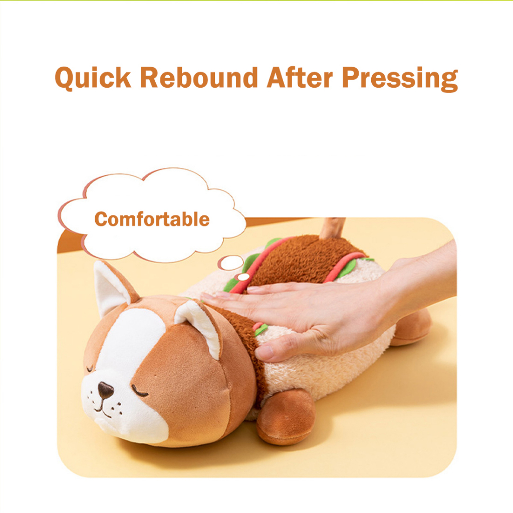 Thú nhồi bông MINISO hình chú chó shiba 35x16cm đáng yêu