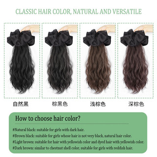 Thời Trang Tóc Giả Thắt Nơ 35cm Dành Cho Nữ