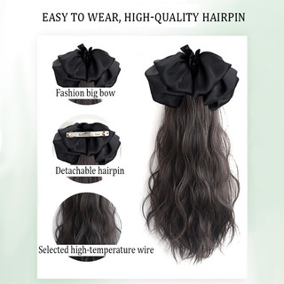 Thời Trang Tóc Giả Thắt Nơ 35cm Dành Cho Nữ