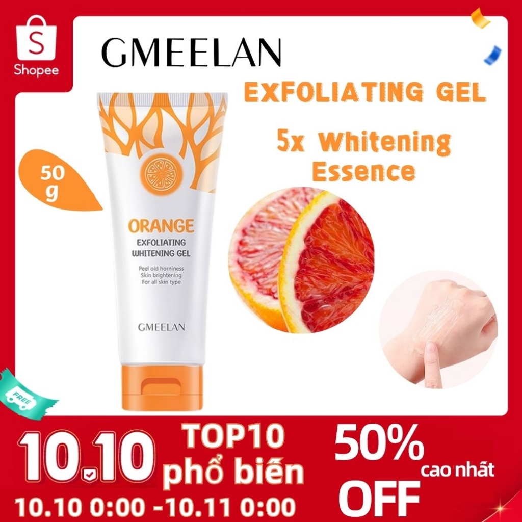 Orange Exfoliate Gel tẩy tế bào chết mặt kem dưỡng trắng Tẩy Tế Bào Chết Da Mặt Dịu Nhẹ GMEELAN