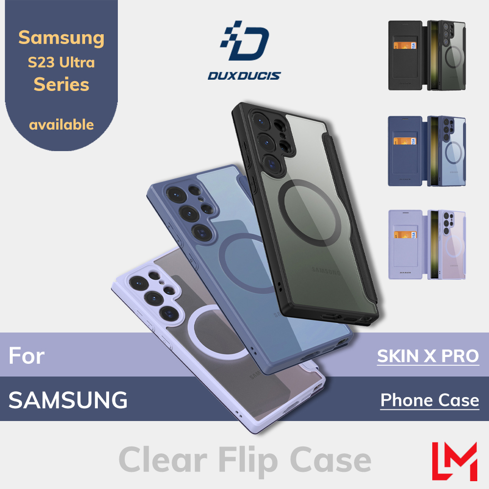 UFLAXE Magnetic Ốp Cho Samsung Galaxy S23 Ultra Ốp Lưng Điện Thoại Gập Chống Sốc Trong Suốt có Khe Ốp Thẻ Bảo Vệ Toàn Diện