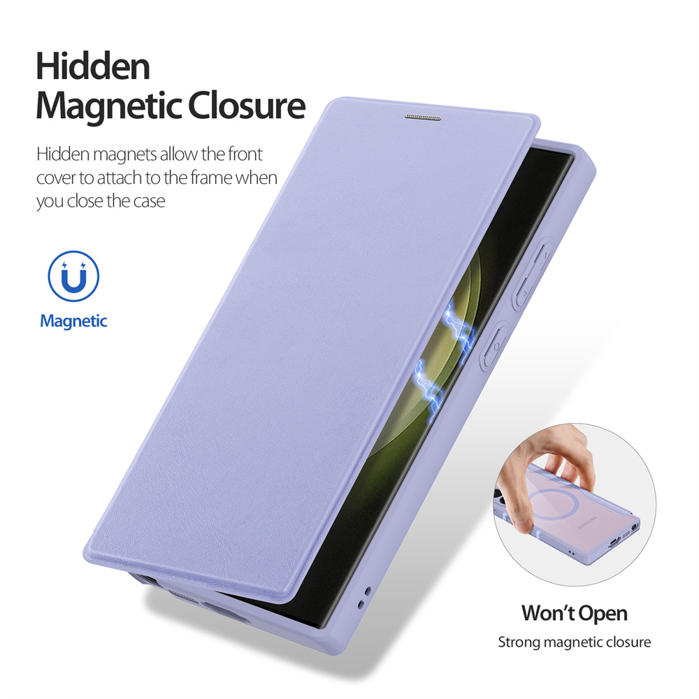 UFLAXE Magnetic Ốp Cho Samsung Galaxy S23 Ultra Ốp Lưng Điện Thoại Gập Chống Sốc Trong Suốt có Khe Ốp Thẻ Bảo Vệ Toàn Diện