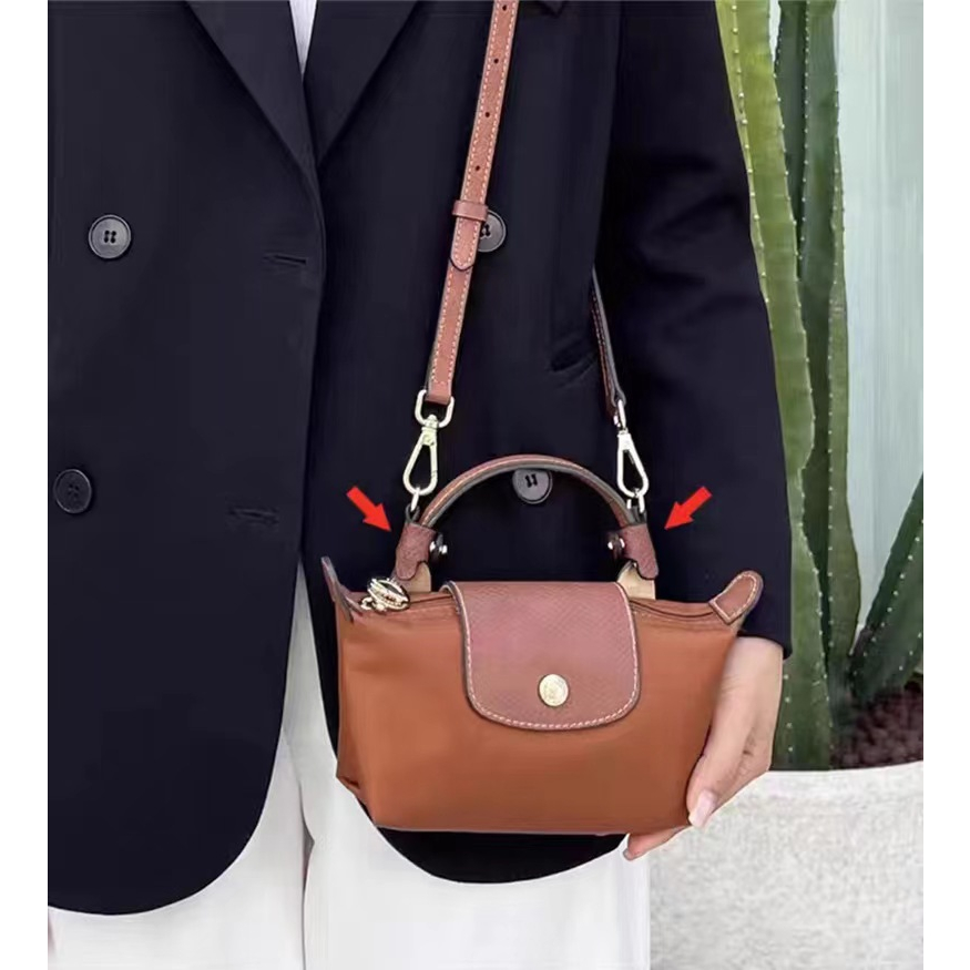 LongChamp shoulder strap first-layer cowhide can be freely adjusted in length