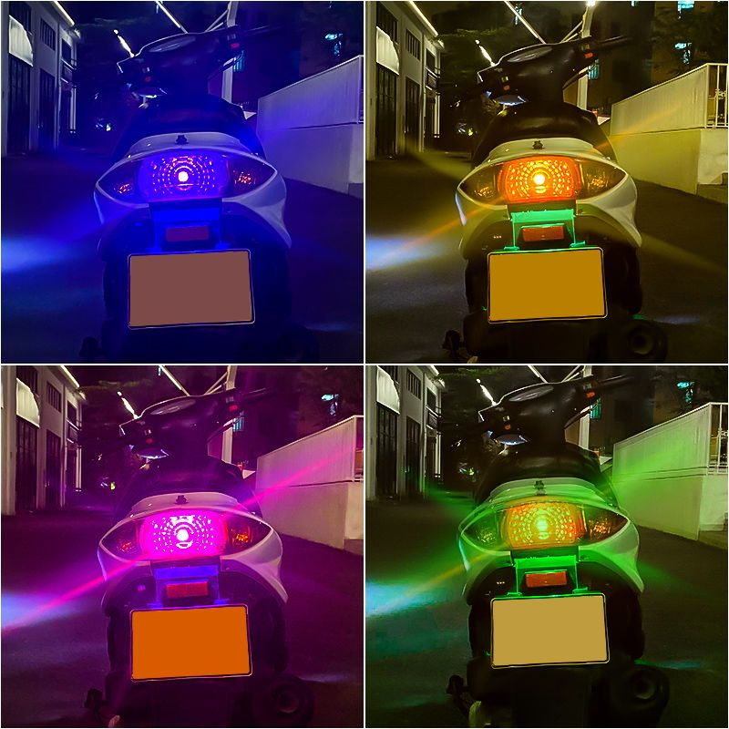 Đèn Led Phanh 1157 rgb 2835 9smd 3d Siêu Sáng Gắn Đuôi Xe Mô Tô