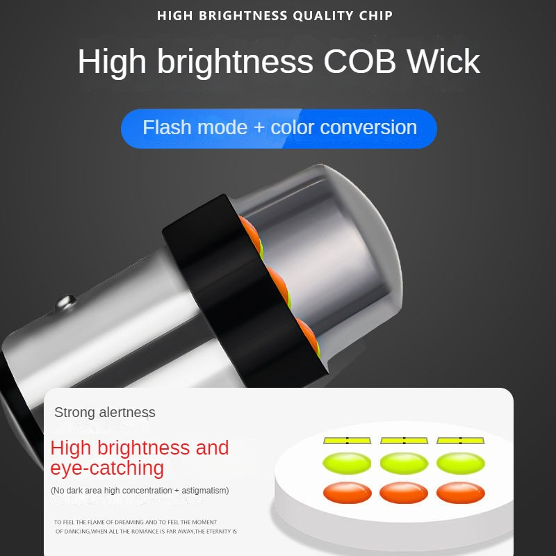 Đèn Led Phanh 1157 rgb 2835 9smd 3d Siêu Sáng Gắn Đuôi Xe Mô Tô