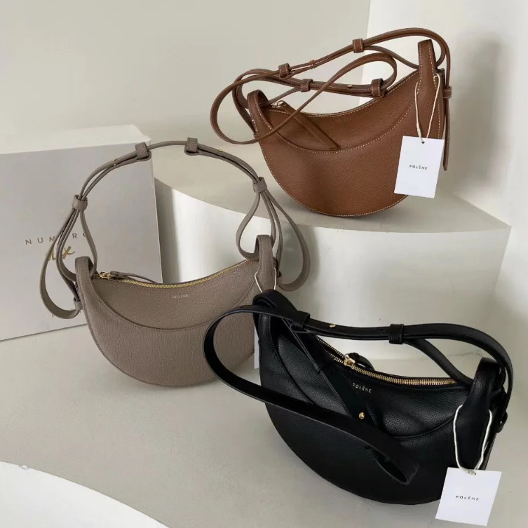 Túi xách yên ngựa 🌱POLENE🌱 Túi đeo chéo nữ một nửa mặt trăng thời trang