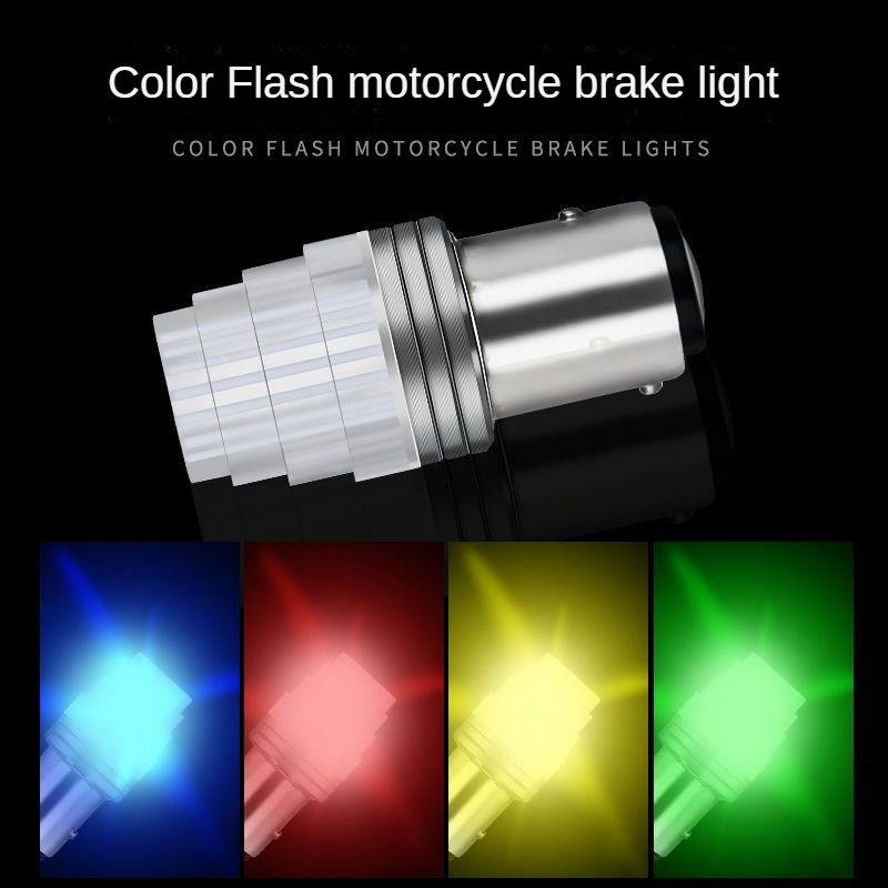 Đèn Led Phanh 1157 rgb 2835 9smd 3d Siêu Sáng Gắn Đuôi Xe Mô Tô