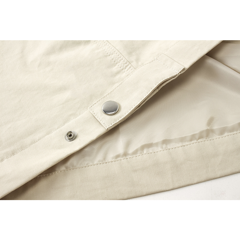 Áo Khoác Huấn Luyện Viên Có Khóa Kéo In logo Chữ Màu Be Phong Cách Đường Phố Hàng Mới