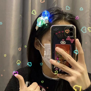 Mới kẹp tóc hình bóng đèn led phát sáng độc đáo