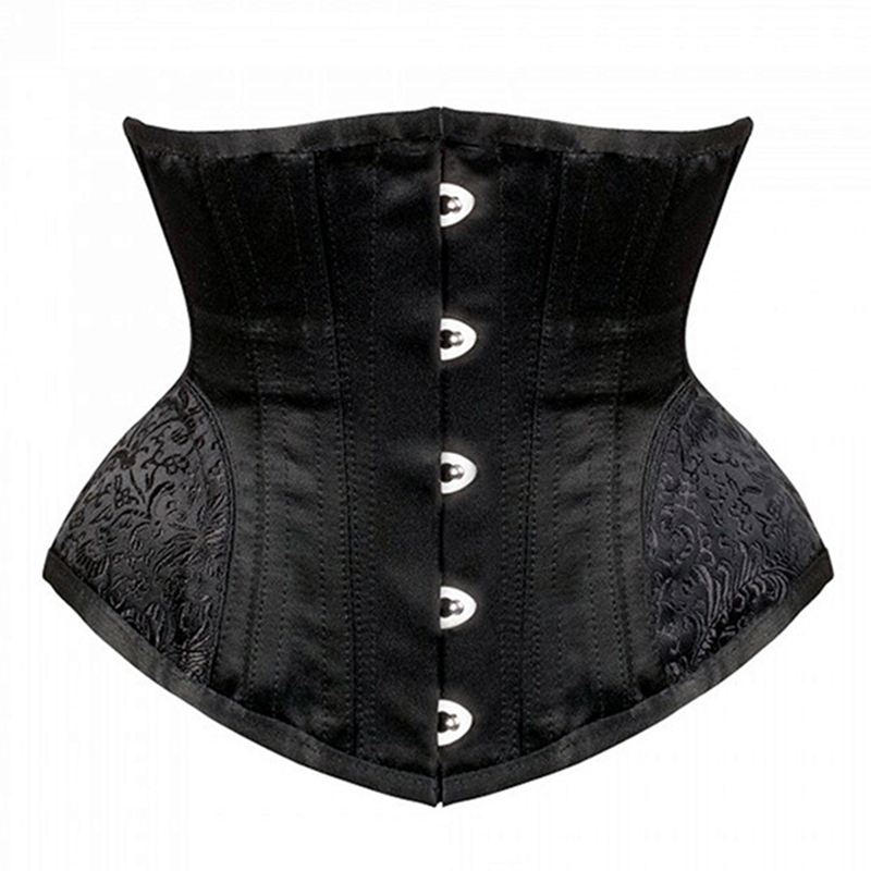 Wechery Underbust Corset Quần Lót Nữ Eo Giảm Béo Body Shaper Nữ Steampunk Ren-Up Corset