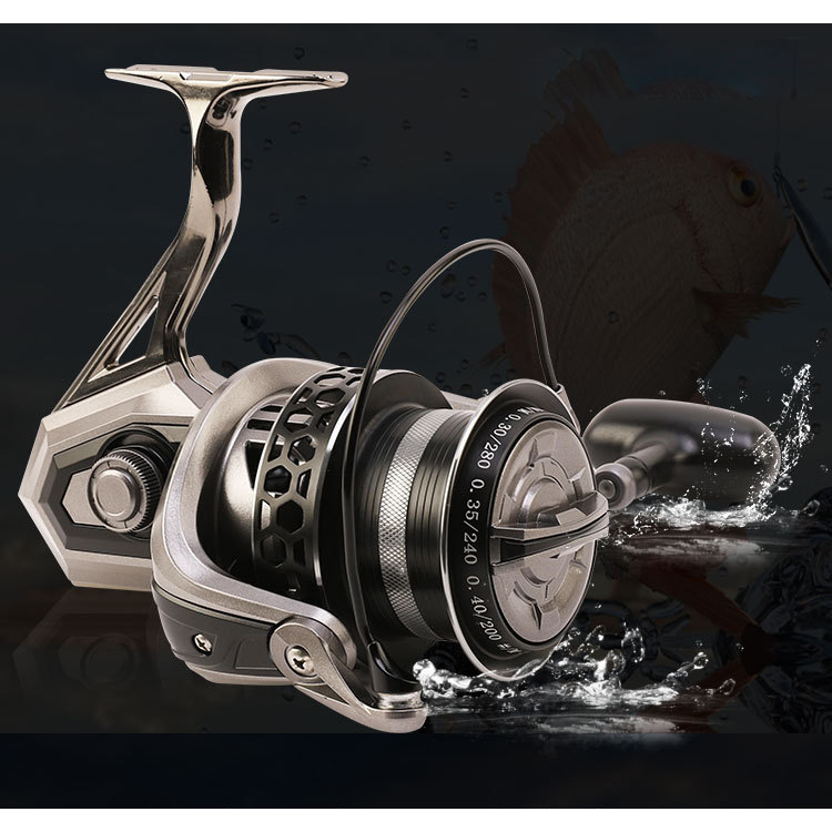 Guồng Quay Dây Câu Cá 25kg 6500-12000 Bằng Kim Loại