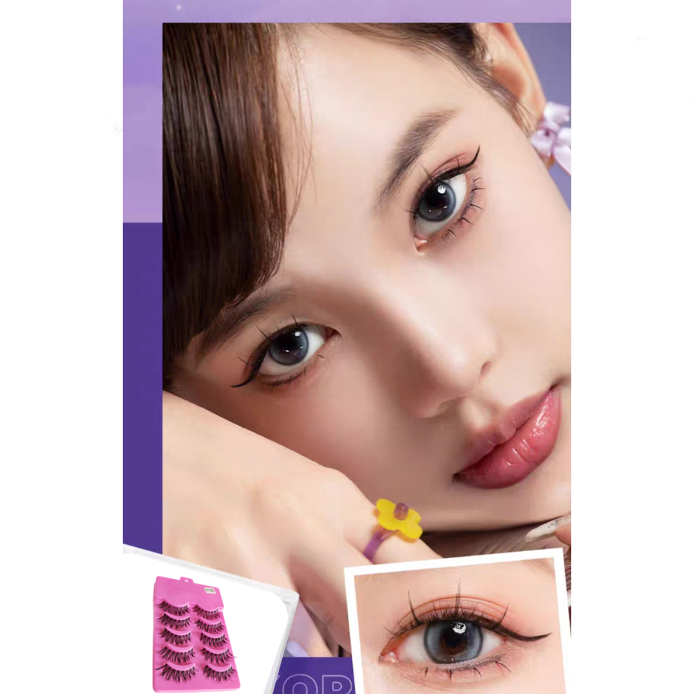 Lông Mi Giả 5 Cặp Phong Cách Công Chúa 3D Tự Nhiên Siêu