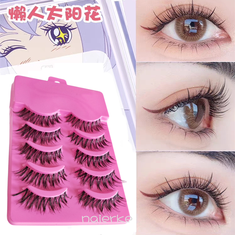 Lông Mi Giả 5 Cặp Phong Cách Công Chúa 3D Tự Nhiên Siêu