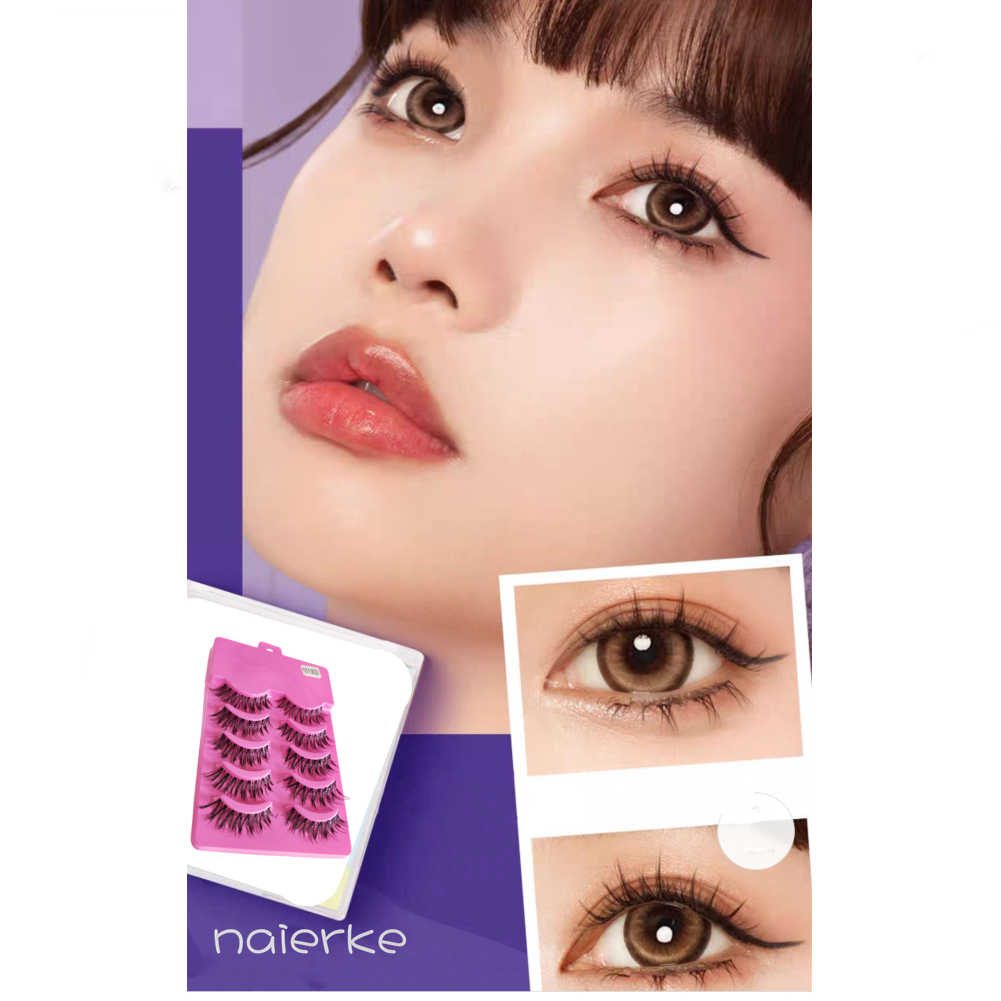 Lông Mi Giả 5 Cặp Phong Cách Công Chúa 3D Tự Nhiên Siêu