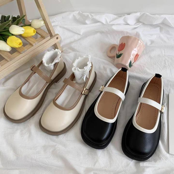 Giày Lười Da Mềm Chống Thấm Nước Thời Trang Vintage Cho Nữ