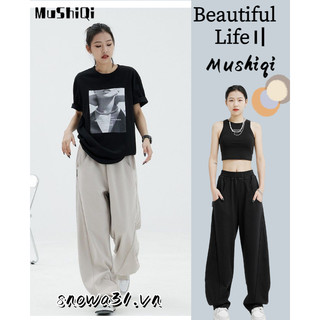 Mushiqi Quần Dài Nữ Ống Rộng Nhảy jazz Nhạc jazz Hình Quả Lê