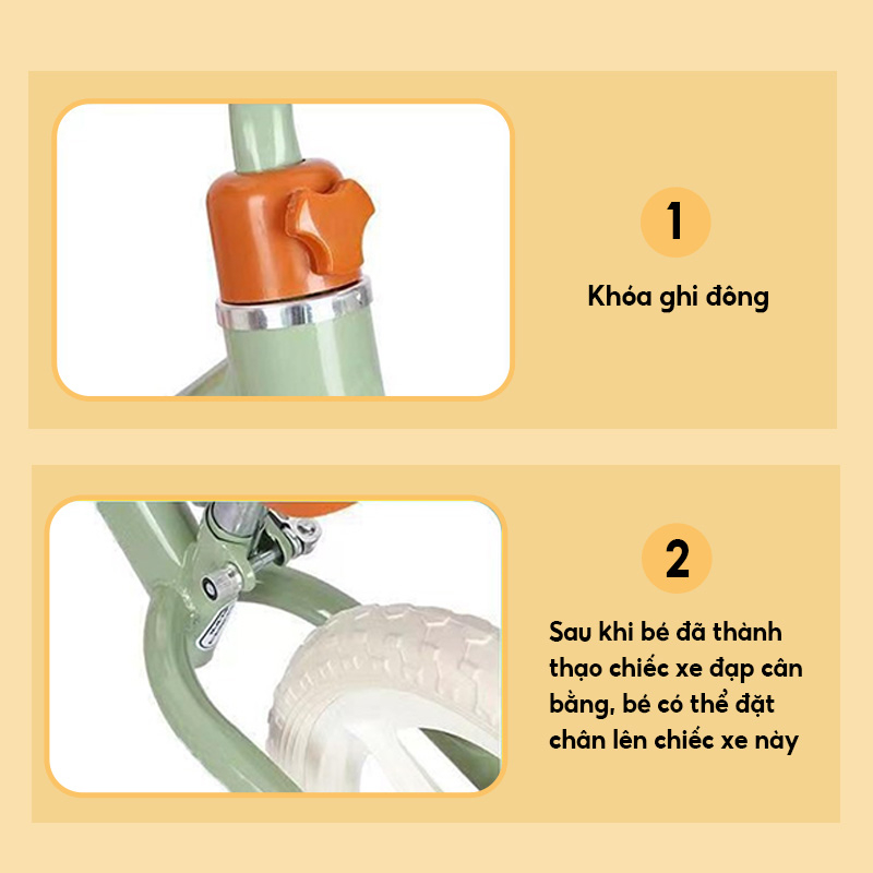 Xe Đạp Cân Bằng Thiết Kế Xinh Xắn Dành Cho Bé 3-6 - 8 Tuổi