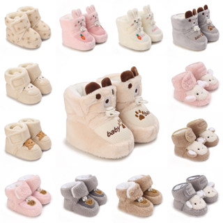  Thời Trang Giày Bốt Vải cotton Mềm Mại Chống Trượt In Họa Tiết Động Vật Hoạt Hình Dễ Thương Cho Bé Sơ Sinh 