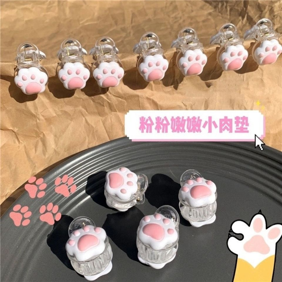 Kẹp Tóc Hình Móng Mèo Màu Hồng Dễ Thương Phong Cách Hàn Quốc