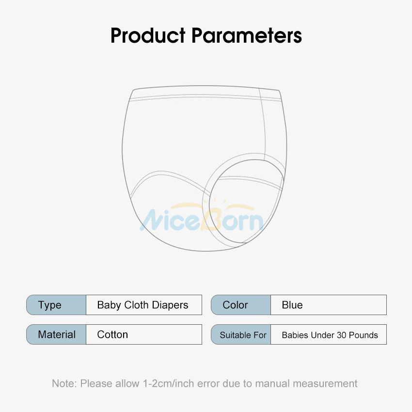 Quần Tã Vải Chống Nước Chống Rò Rỉ Có Thể Giặt Sạch Dành Cho Trẻ Sơ Sinh