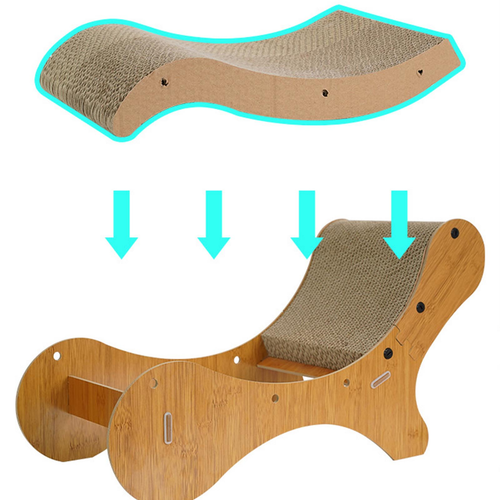 Elsabell. Cat Scratcher Giường Phòng chờ bằng bìa cứng thoải mái Tấm lót trầy xước có thể thay thế dày cho trong nhà