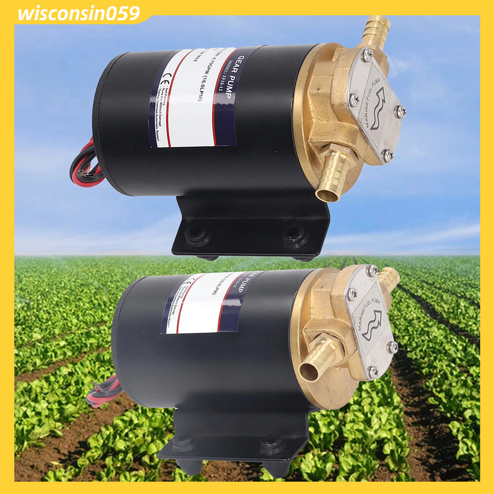 Bơm bánh răng tự mồi Van đồng thau Đế cao su 4 75GPM 18LPM cánh gạt điện 【Wisconsin059】