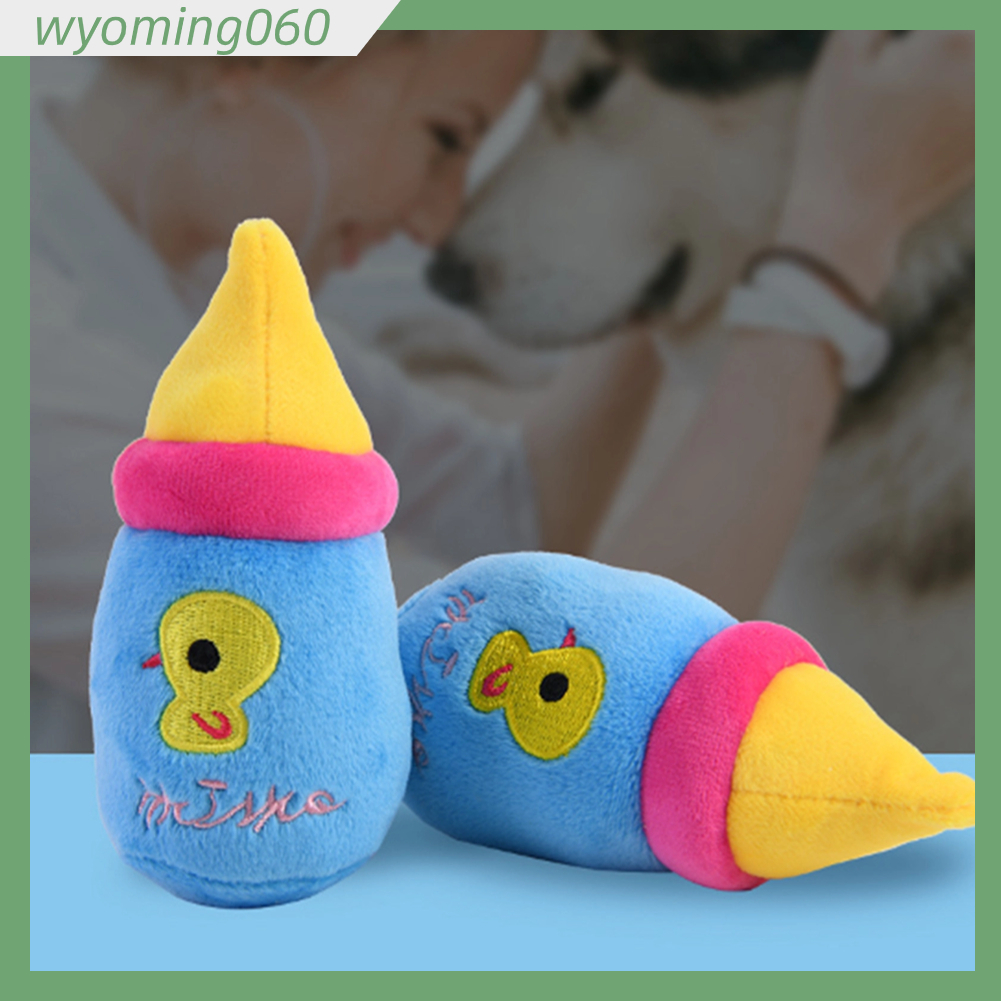 Chó Sang Trọng Đồ Chơi Bình Sữa Chống Cắn Giảm Chán Mềm Cho Thú Cưng Rít Trong Nhà Ngoài Trời 【Wyoming060】