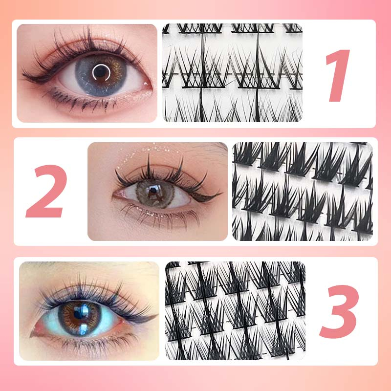 FEPO Lông Mi Giả 10 Hàng Dán Dày Và Cong Tự Nhiên Cho Người Mới Bắt Đầu
