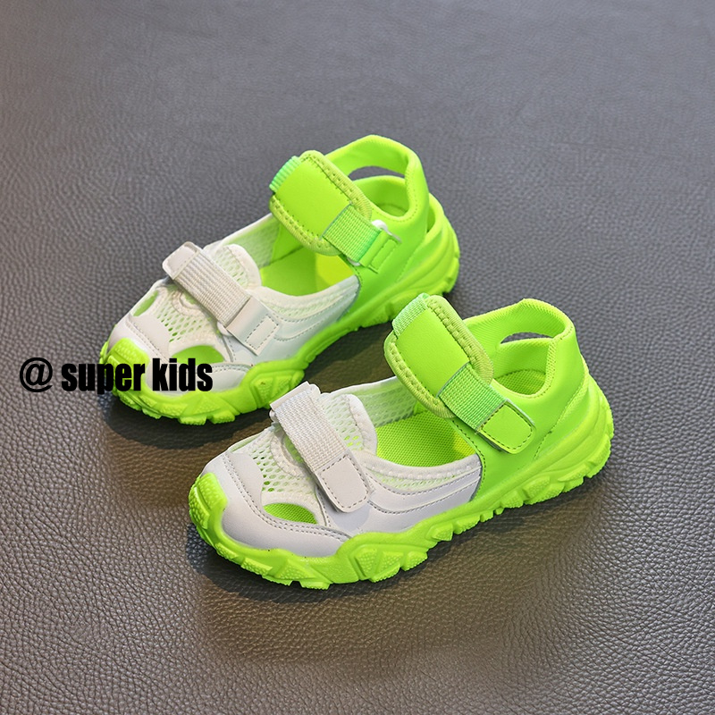 SUPER KIDS Xăng đan Thể Thao Phối Lưới Thoáng Khí Thời Trang Mùa Hè Cho Bé Gái