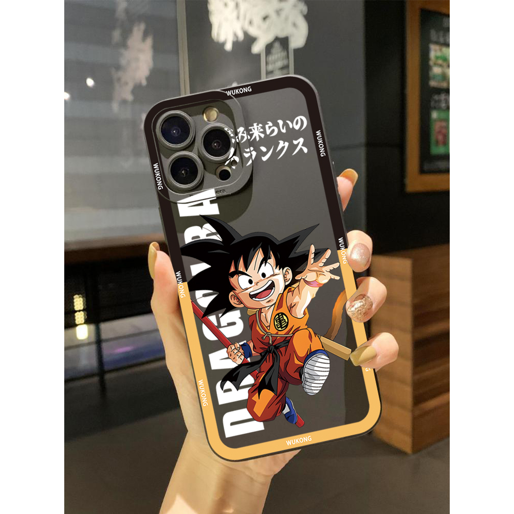 Bao Da Điện Thoại Cạnh Vuông In Hình dragon ball Cho iphone 15 pro max 11 pro xs max 8 7 plus se2 se3 2020 Ốp