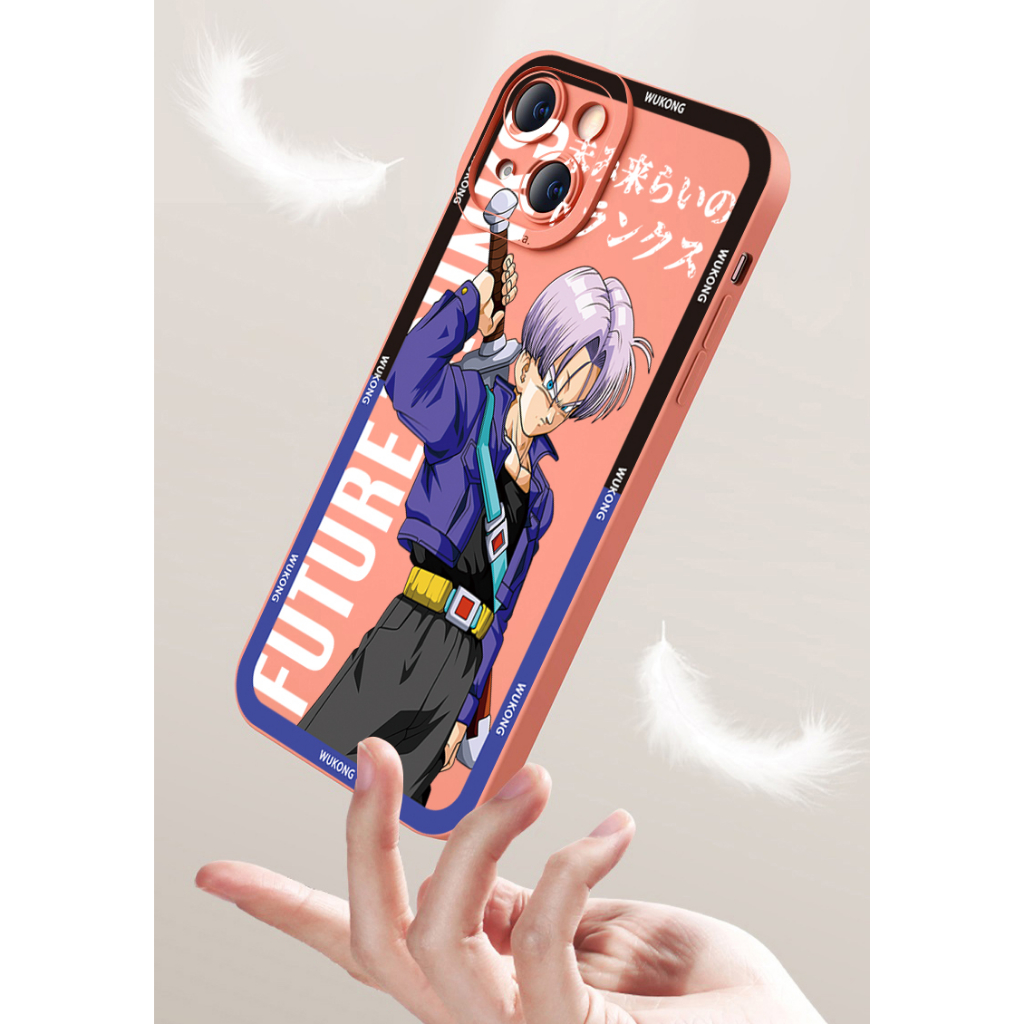 Bao Da Điện Thoại Cạnh Vuông In Hình dragon ball Cho iphone 15 pro max 11 pro xs max 8 7 plus se2 se3 2020 Ốp