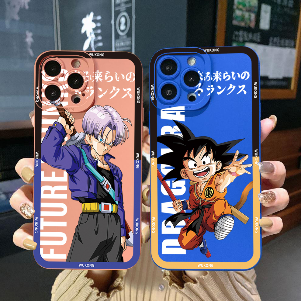 Bao Da Điện Thoại Cạnh Vuông In Hình dragon ball Cho iphone 15 pro max 11 pro xs max 8 7 plus se2 se3 2020 Ốp