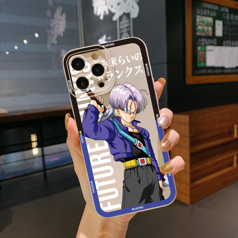 Bao Da Điện Thoại Cạnh Vuông In Hình dragon ball Cho iphone 15 pro max 11 pro xs max 8 7 plus se2 se3 2020 Ốp