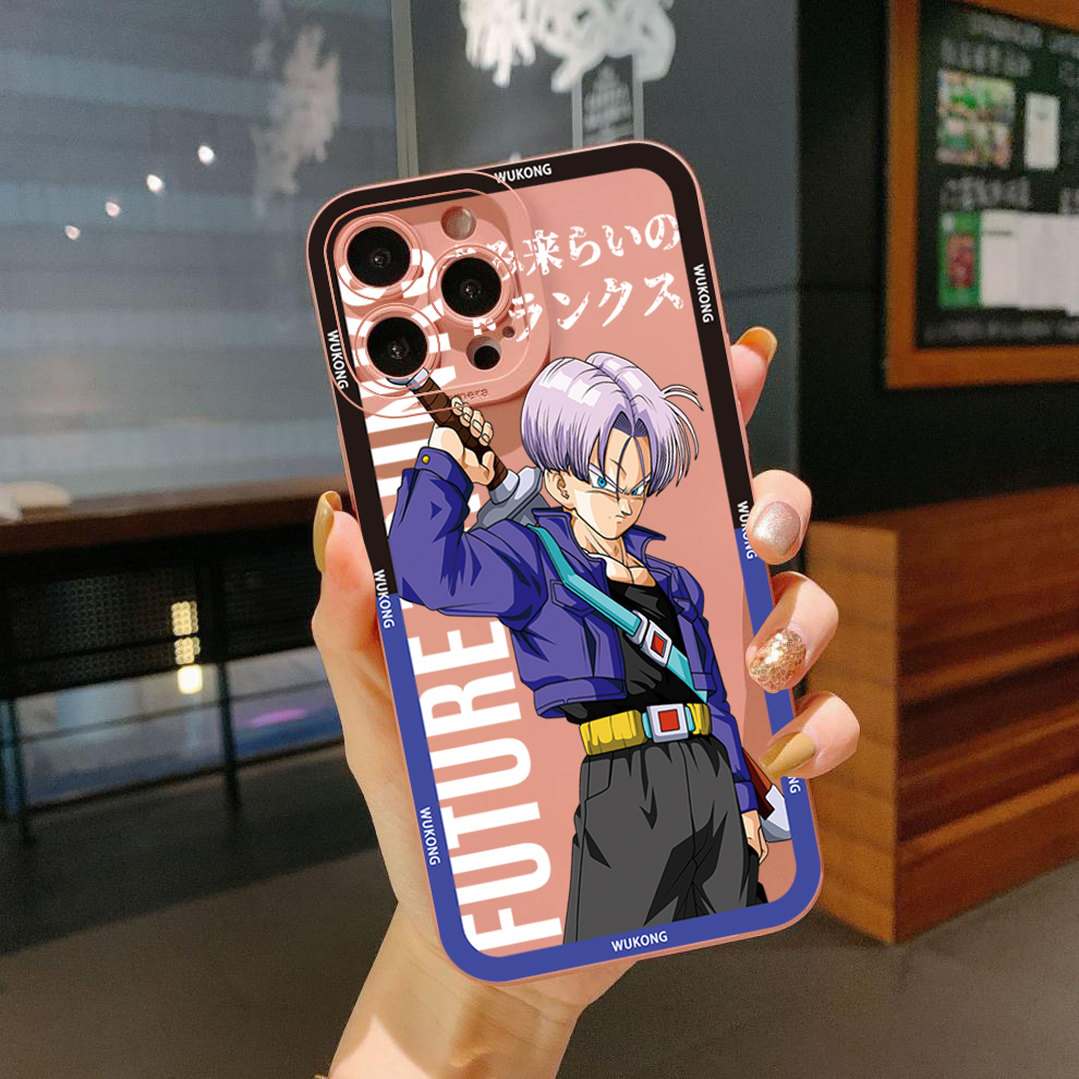 Bao Da Điện Thoại Cạnh Vuông In Hình dragon ball Cho iphone 15 pro max 11 pro xs max 8 7 plus se2 se3 2020 Ốp