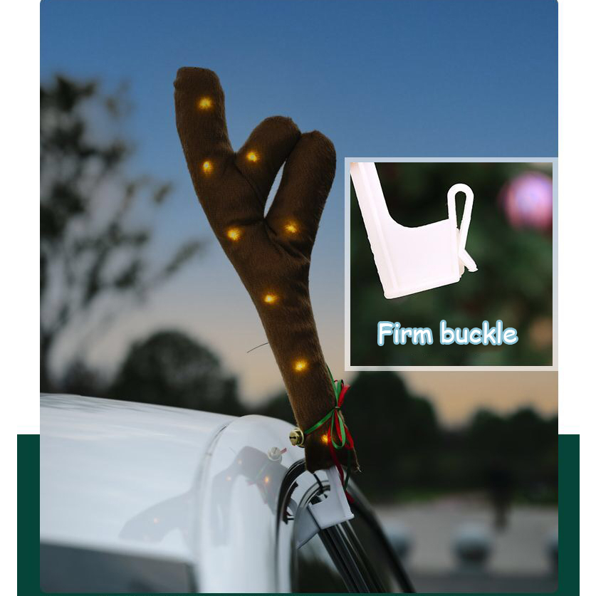 Bộ trang trí nóc xe hơi Giáng sinh Bộ trang trí nai sừng tấm Giáng sinh trang trí cửa sổ xe tuần lộc cho ô tô, xe tải, SUV