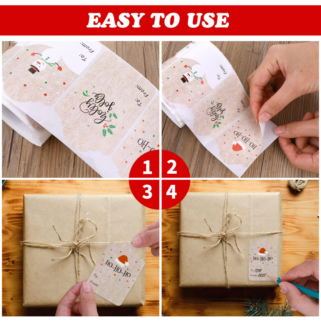 Set 300 Miếng Dán Hộp Quà In Chữ thank you 1 inch