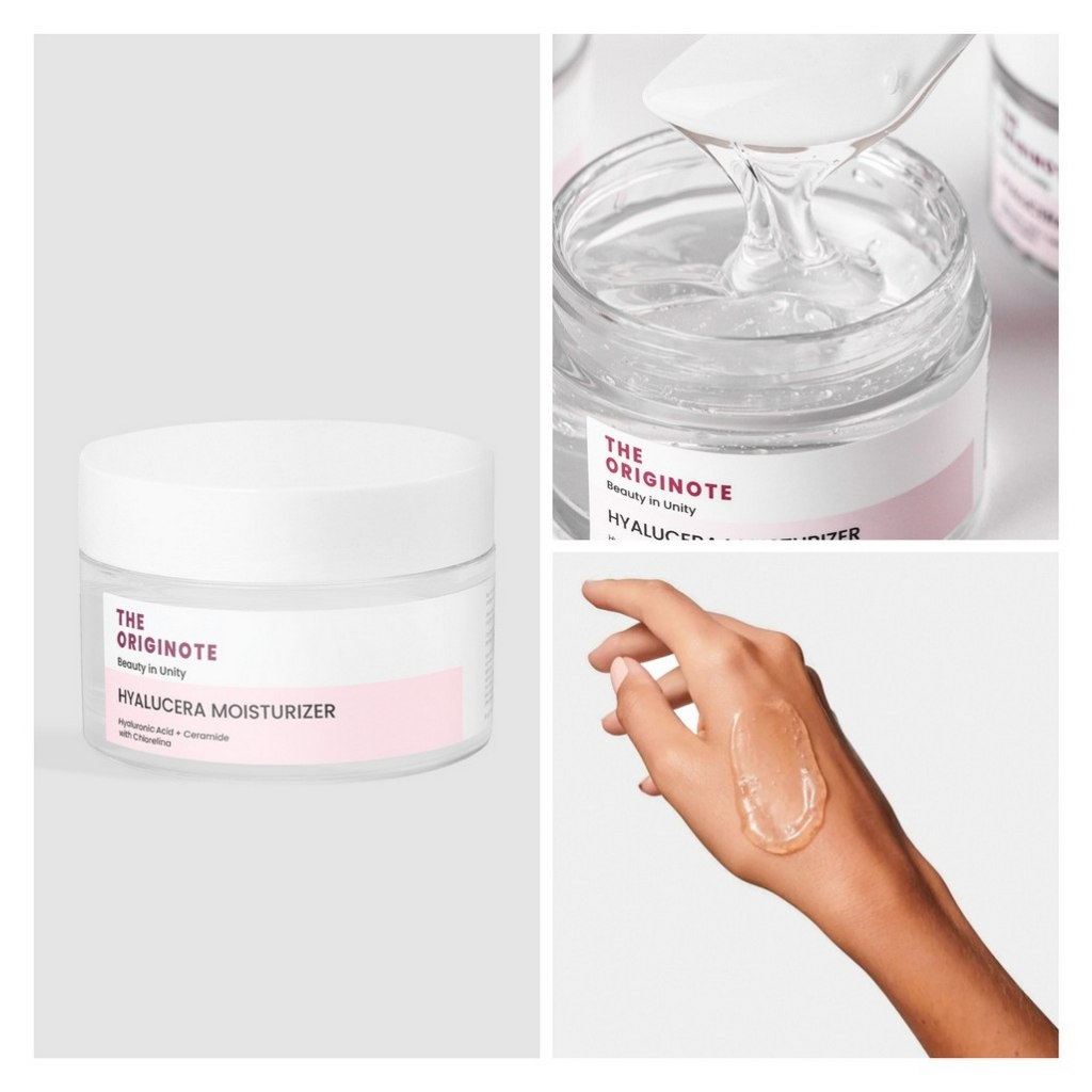 The Originote kem chống nắng Dưỡng ẩm phục hồi với Hyaluronic Acid và Ceramide Chlorelina - Hyalucera Moisturizer Gel The Originote 50ml