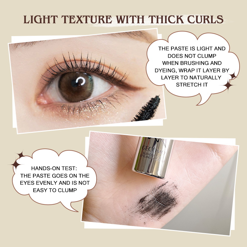 Mascara Màu Đen Nhanh Khô Chống Thấm Nước Lâu Trôi Chuốt Dài Dày Và Cong Mi Tự Nhiên