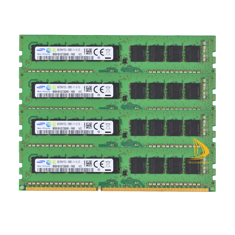 Samsung 8gb pc3l-12800e ecc udimm unbuffered ram m391b1g73bh0-yk0