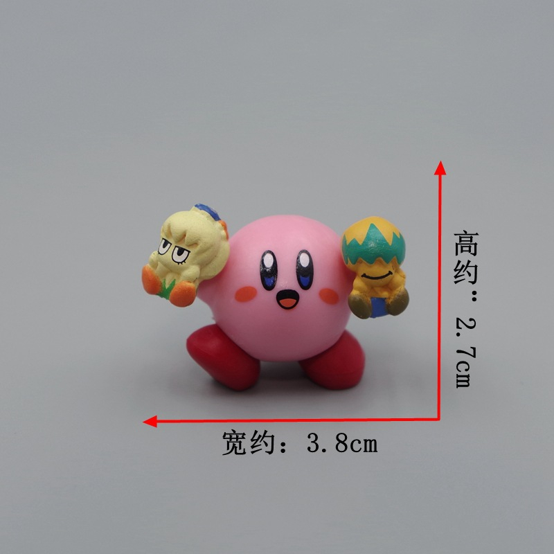 NINTENDO 1 Mô Hình Nhân Vật game kirby Và Dâu Tây mini Bằng pvc Dễ Thương Trang Trí Bánh Kem