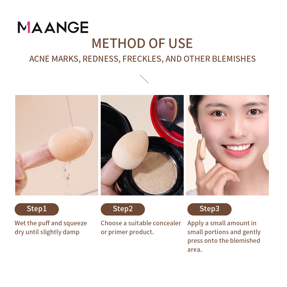 Bộ 5 Mút Trang Điểm MAANGE Mini 10g