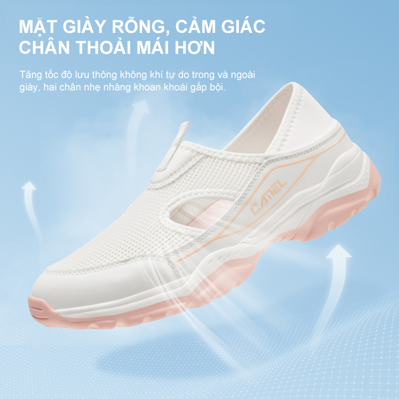 CAMEL SPORTS Giày Thể Thao Nhẹ Nhàng Thoáng Khí Thoải Mái Thời Trang Cho Nữ