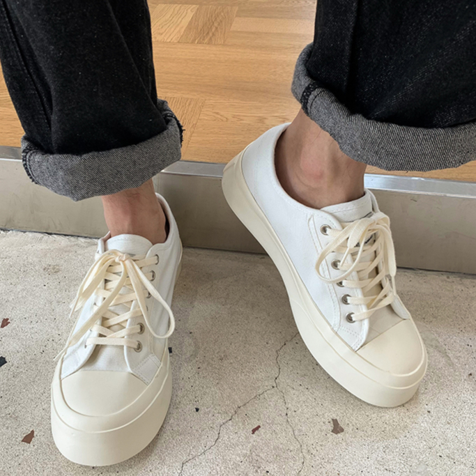 Giày vải ngón chân to nữ ins phiên bản hàn quốc all-match sinh viên phong cách mới giày đế dày hợp thời trang