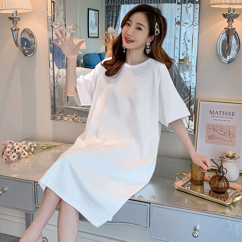 Váy ngủ nữ Váy ngủ cotton in hoa dễ thương ngọt ngào