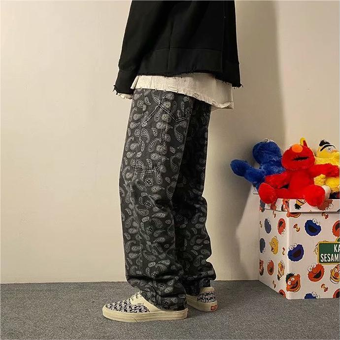 Quần denim Ống Rộng Đa Năng Thoải Mái Thời Trang Cho Nam