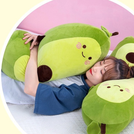 MENG NI Gối Ngủ Nhồi Bông Hình Quả Bơ Hoạt Hình Đáng Yêu