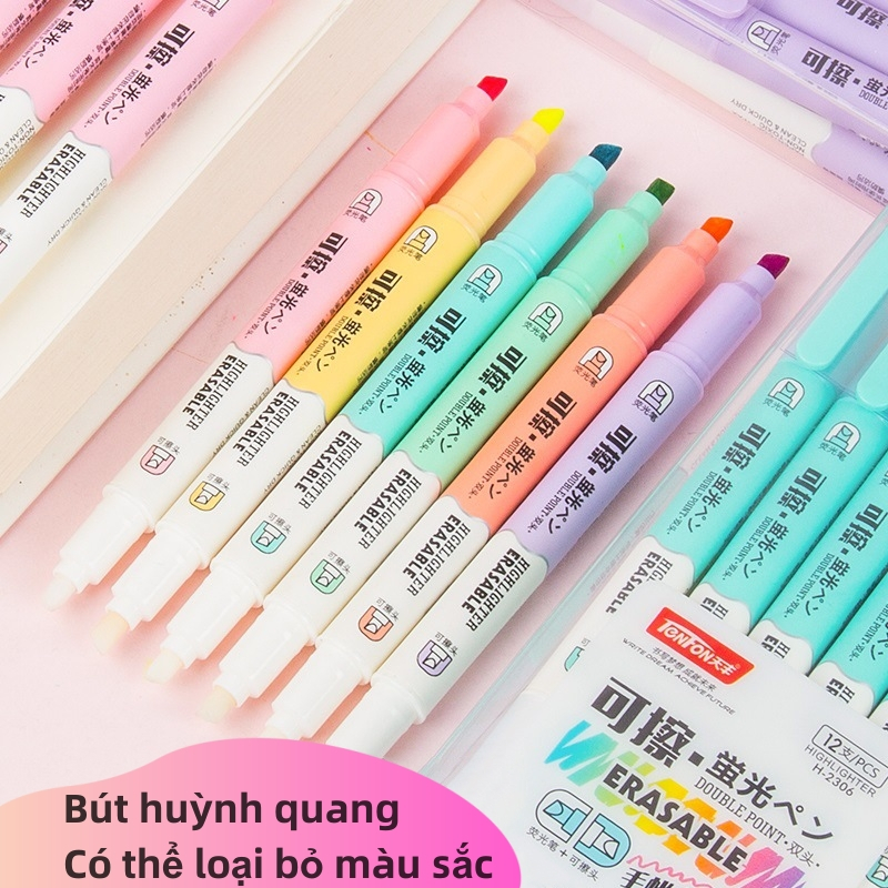 Set 6 Bút dạ quang Bút Nhãn Có Thể Xóa Được
