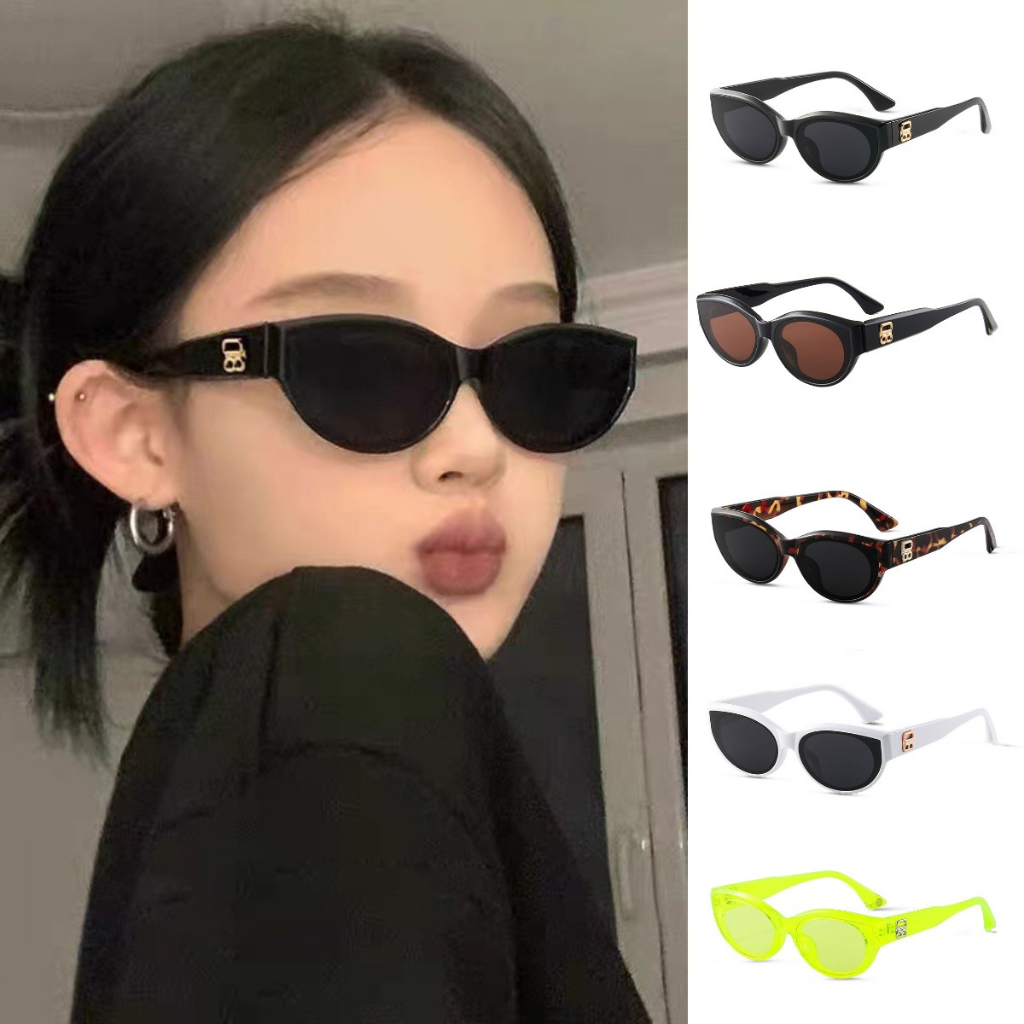 Kính Mát Hình oval Chống Tia uv Thời Trang Hàn Quốc Cho Nam Nữ