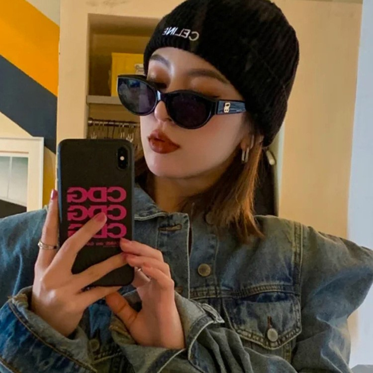 Kính Mát Hình oval Chống Tia uv Thời Trang Hàn Quốc Cho Nam Nữ